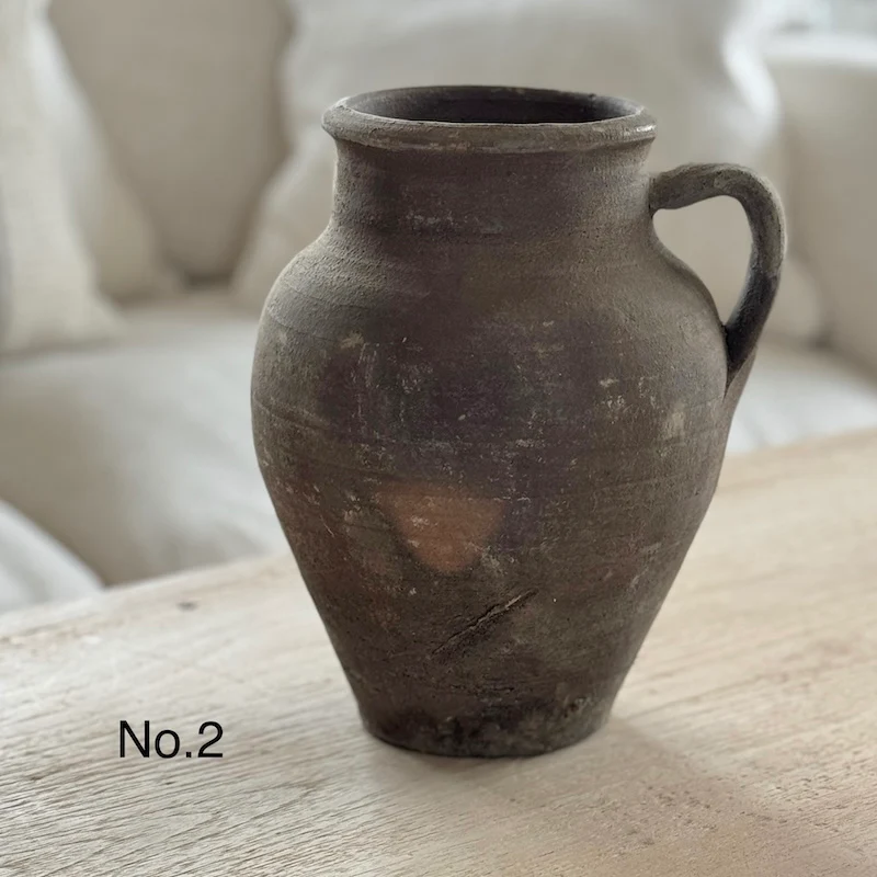 Vintage Style Handmade Clay Jugs - Image 3