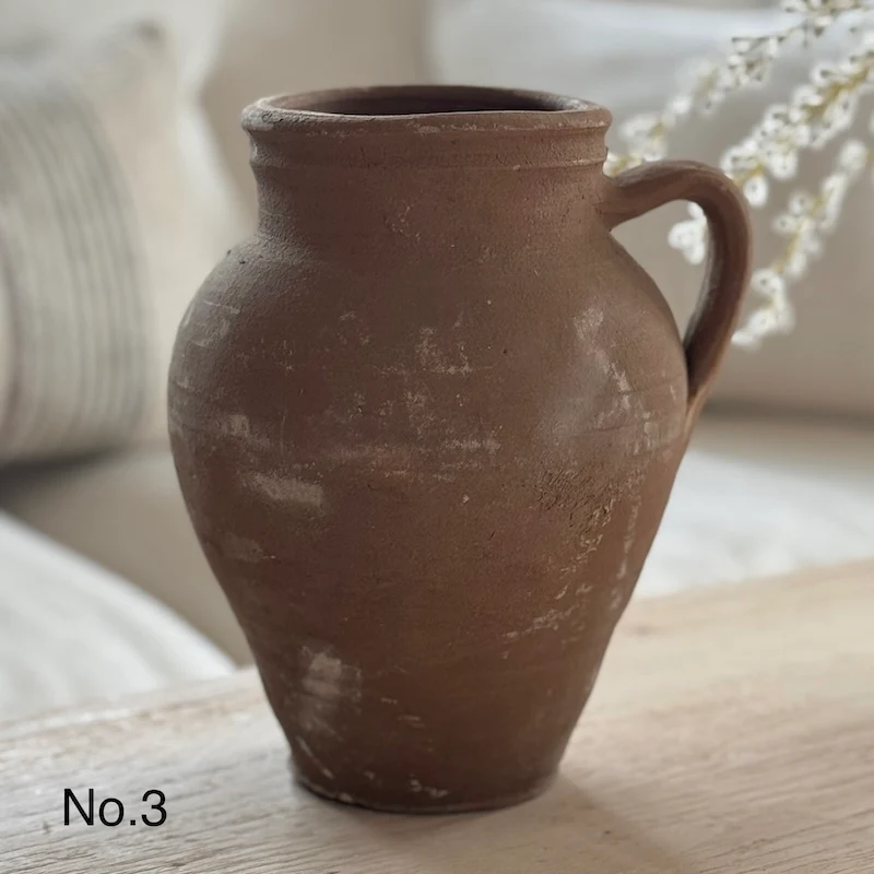 Vintage Style Handmade Clay Jugs - Image 4