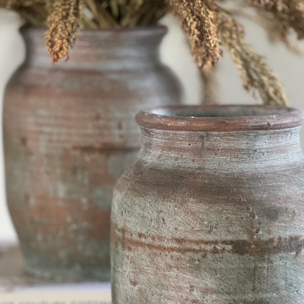 Vintage Style Terracotta Vase - Image 2