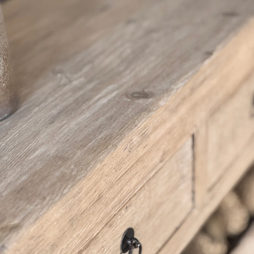 Vintage Three Drawer Console And Potboard Shelf - Image 3