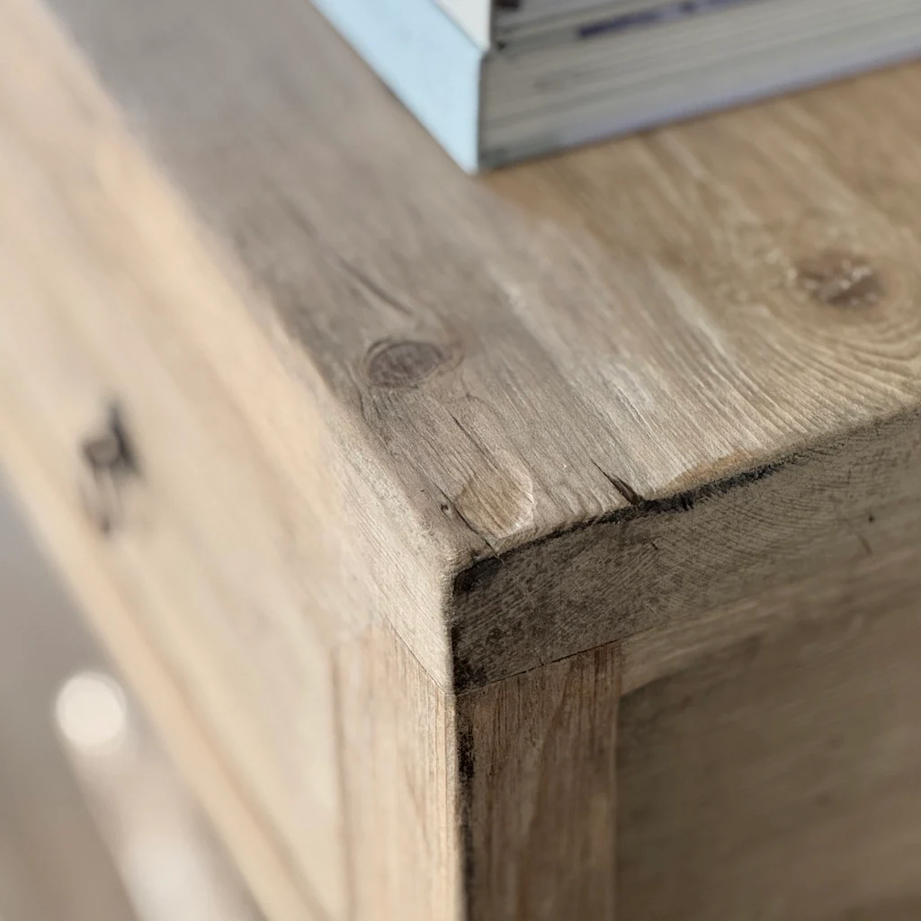 Vintage Three Drawer Console And Potboard Shelf - Image 4