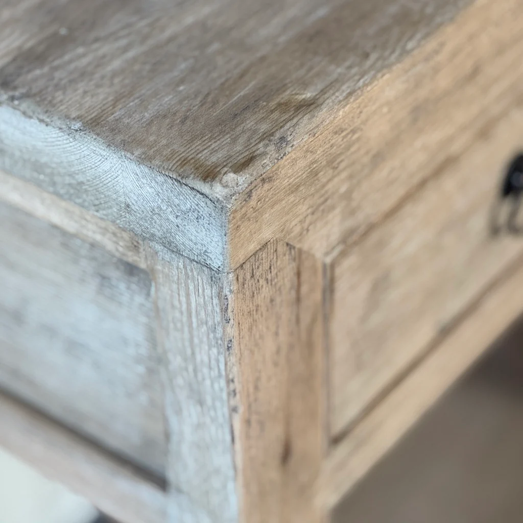 Vintage Three Drawer Console And Potboard Shelf - Image 5