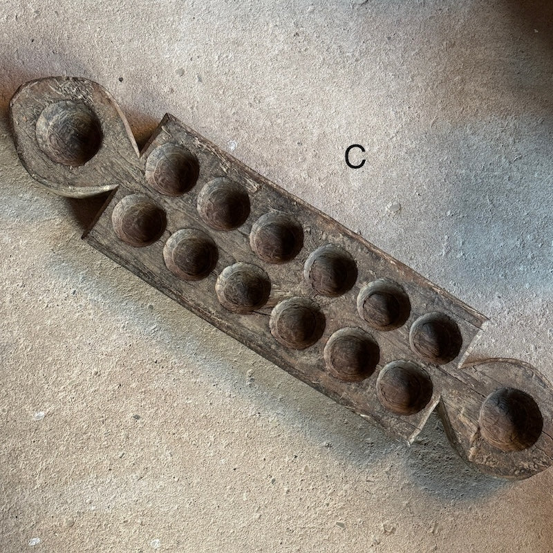 Vintage Wooden Indian Mancala Board Game - Image 5