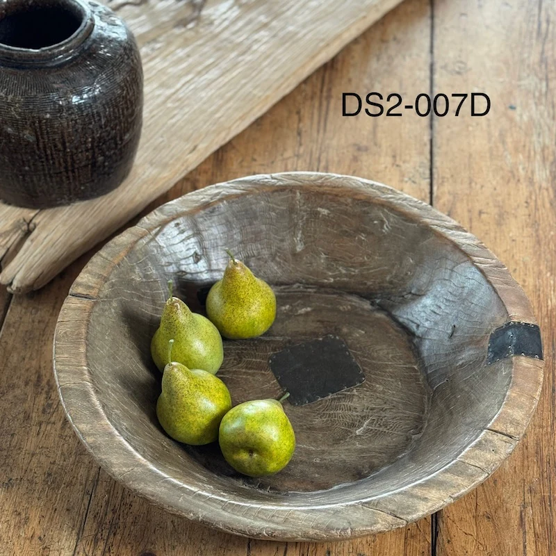 Vintage Wooden Parat Bowls Available In Three Sizes - Image 11