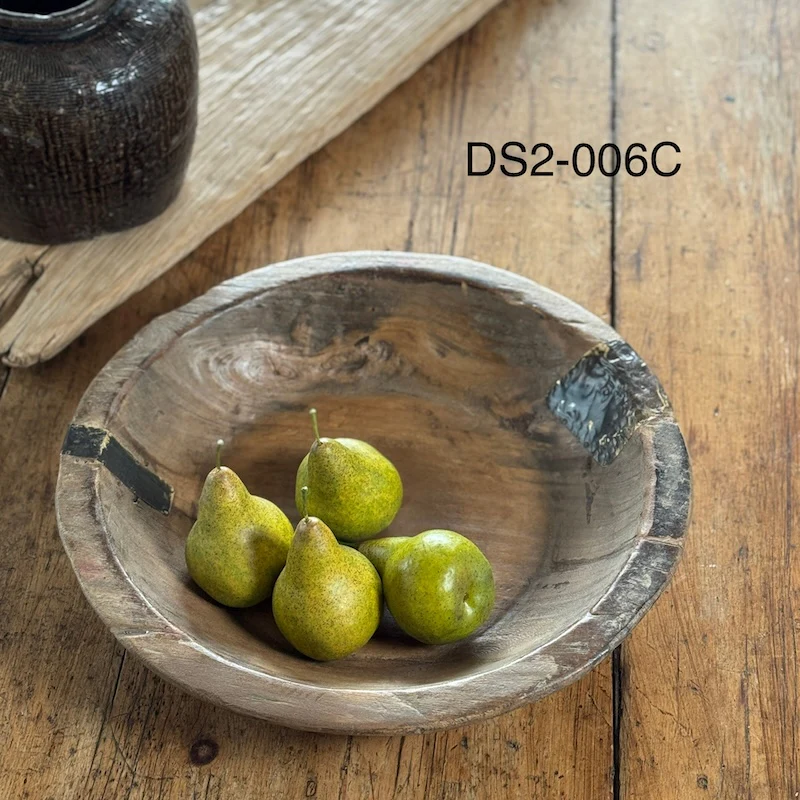 Vintage Wooden Parat Bowls Available In Three Sizes - Image 6