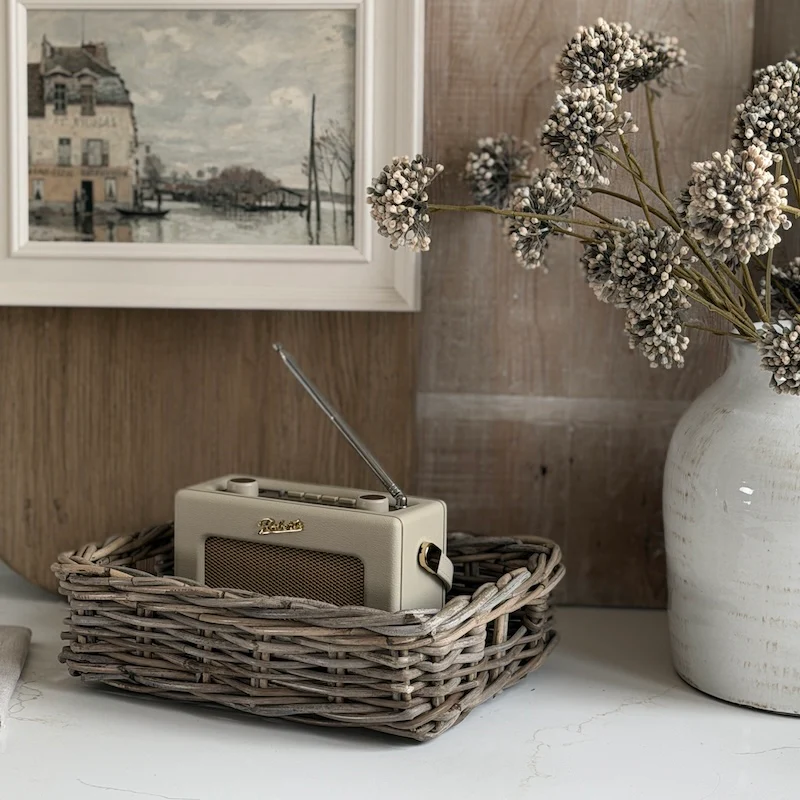 Weathered Kubu Basket Trays – Choice of 4 Shallow Wicker Baskets - Image 2