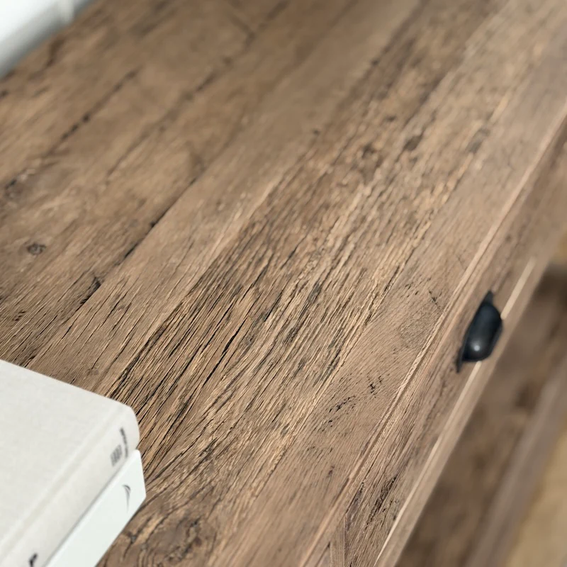 Weathered Rustic 3 Drawer Reclaimed Oak Console Table - Image 6