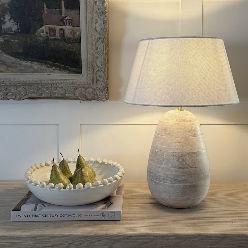 Whistler Limewash Wooden Table Lamp - Image 4