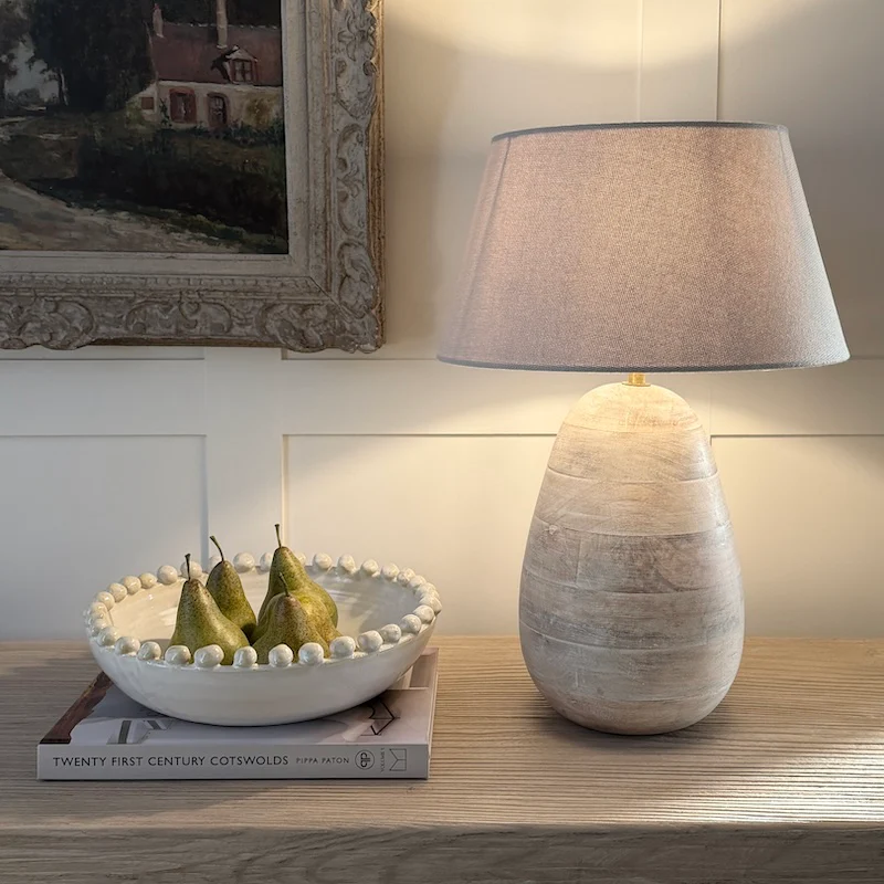 Whistler Limewash Wooden Table Lamp - Image 5