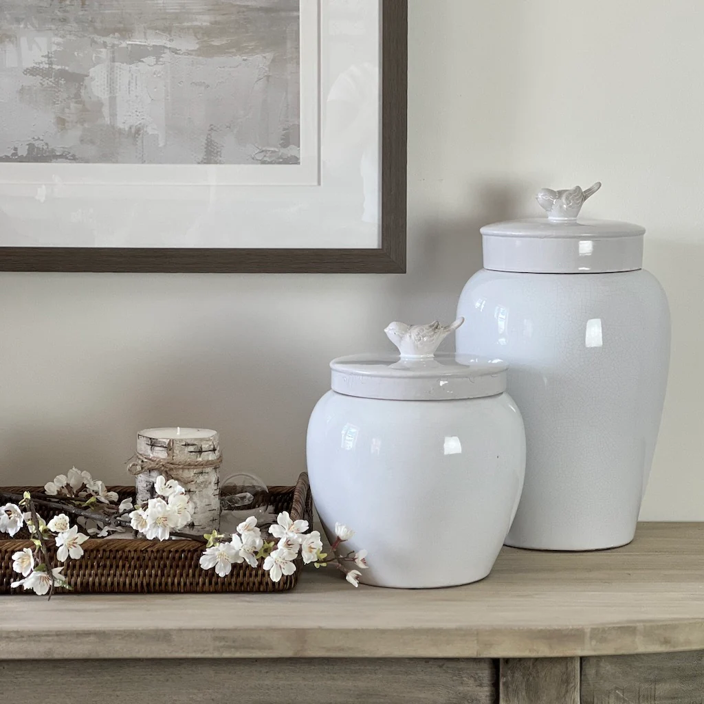 White Bird Top Jar - SECOND (Discount applied)