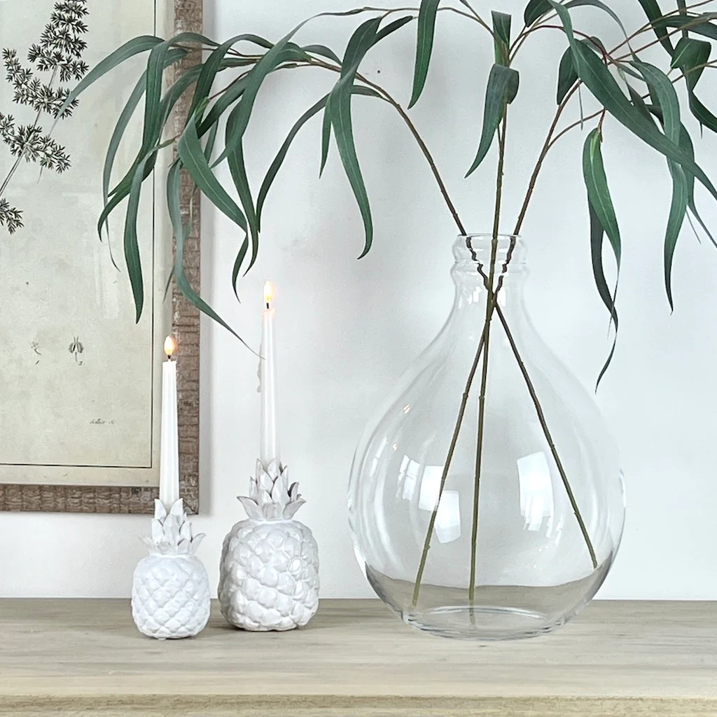 White Pineapple Candleholder