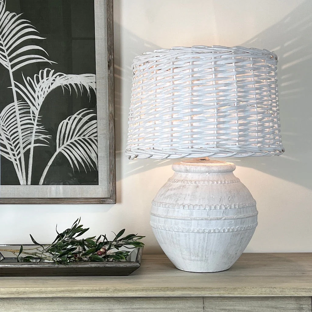 White Wicker Lampshades - Image 3