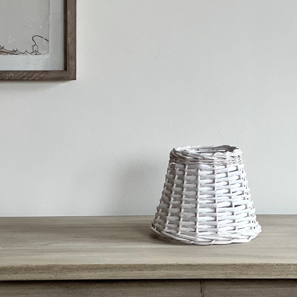 White Wicker Lampshades - Image 5