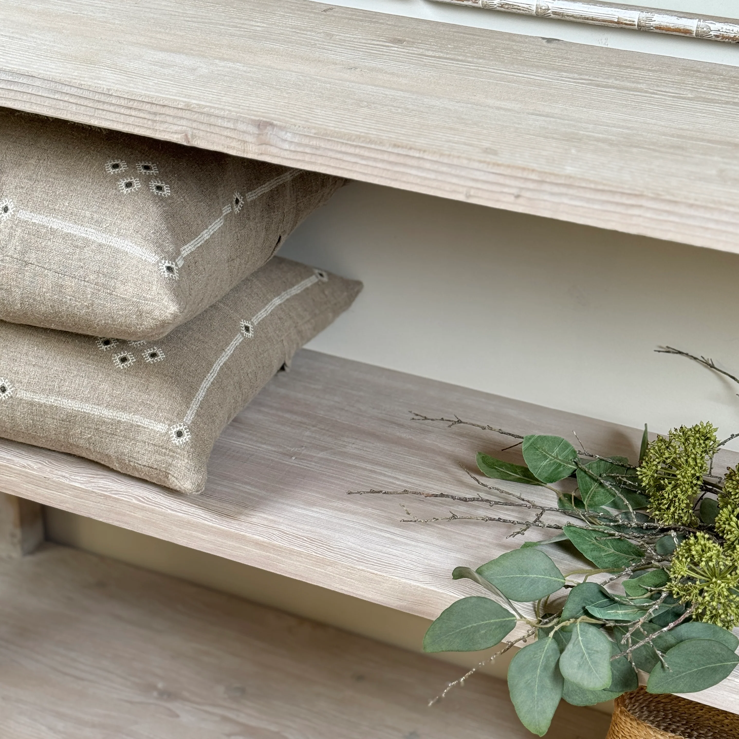 Whitewashed Constantine Two Tier Console - Image 3