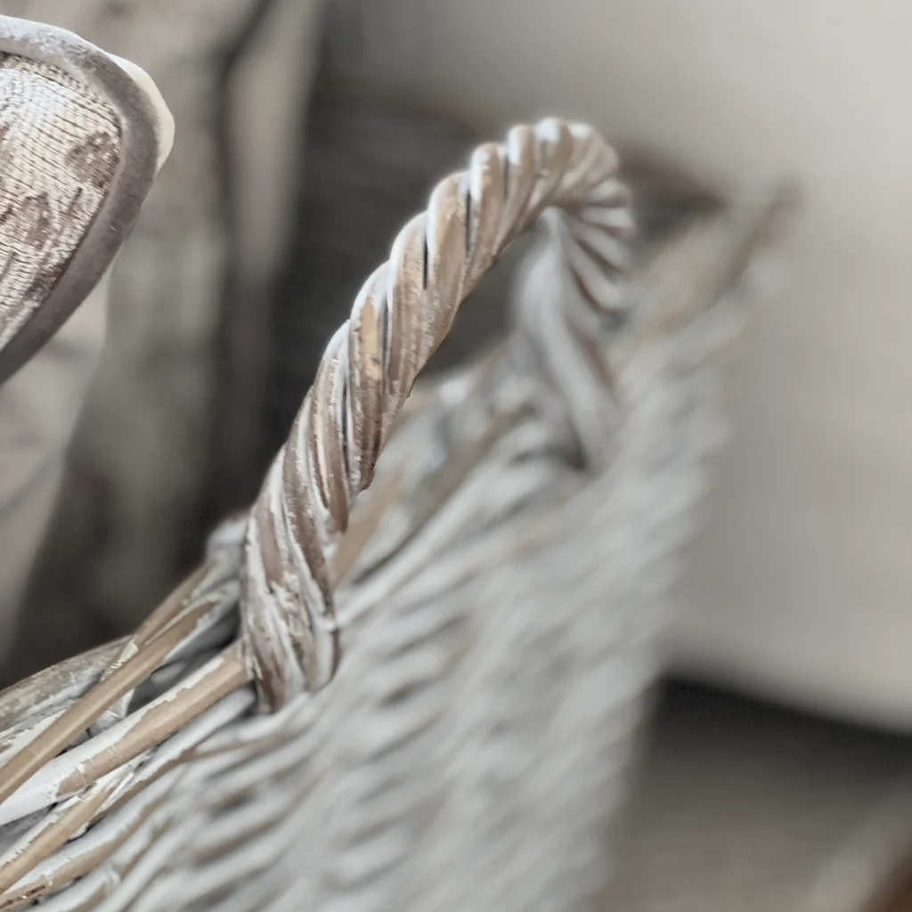 Whitewashed Rectangular Basket Handles - Image 3