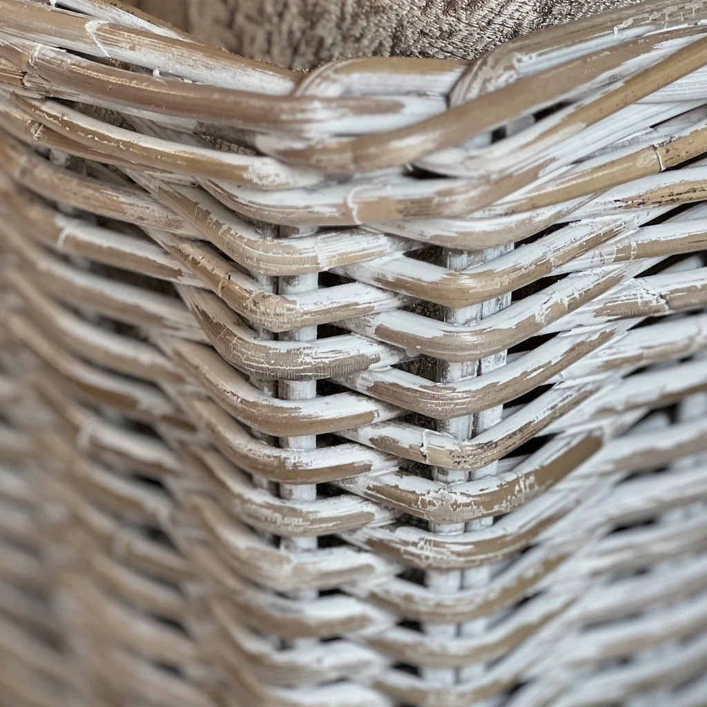 Whitewashed Rectangular Basket Handles - Image 5