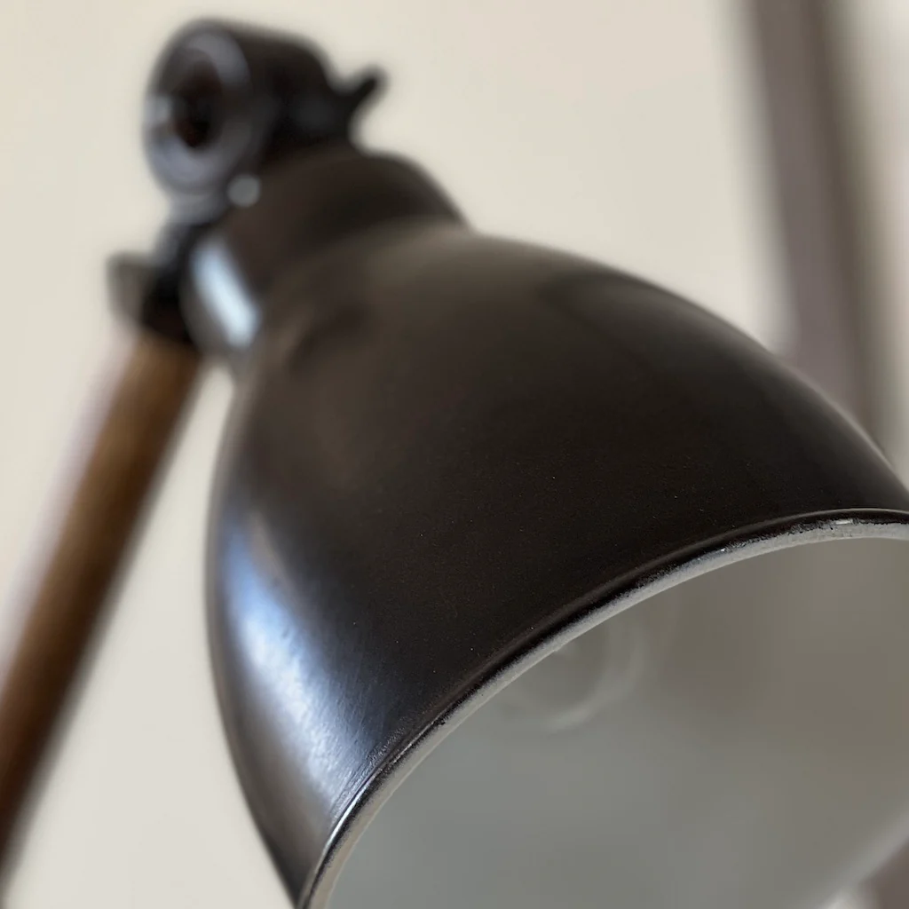 Wood and Dark Metal Desk Lamp - Image 5