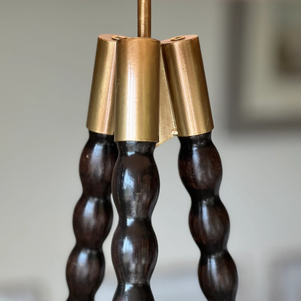 Wood Spindle Bobbin Standard Floor Lamp - Image 3
